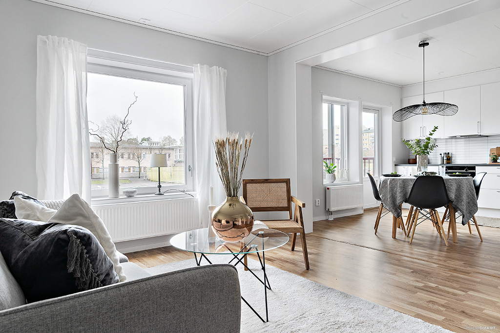 En modern lägenhet med ett möblerbart kök som är tillgänglig för uthyrning i Göteborg.